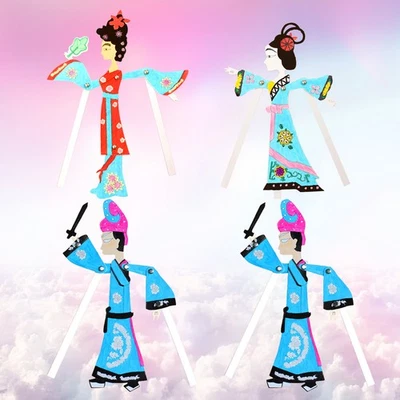  4 Pezzi Giocattolo per Bambole Ombra Tradizionale Cinese Cinese - Immagine 1 di 4