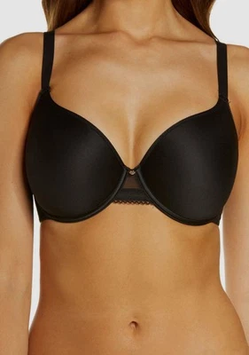 $78 Sujetador Chantelle para mujer negro sin costuras convertible con aros contorno talla 34DDD Foto 1 de 4