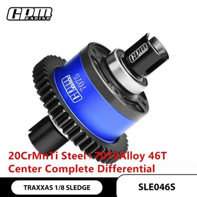 GPM Steel+7075Alloy 46T Center Complete Differential For TRAXXAS 1/8 Sledge 9585 - Image 1 of 2