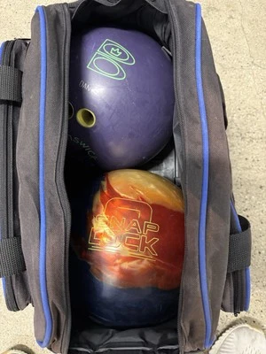 CAL WHEEL IT 2 Ball DOUBLE ROLLER Wheeled Bag With 2 Balls RHINO PRO STORM SNAP - Image 1 of 4