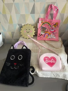 Black plush Cat , Barbie, Glitter Sun & Pink Good Vibes Bag Bundle - Picture 1 of 5