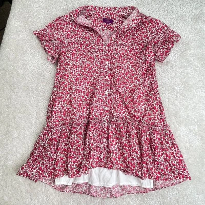 J. Vestido camisero Crew Amelia en Liberty Eliza's rojo floral para mujer pequeño Foto 1 de 4