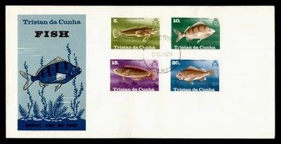 DR WHO 1978 TRISTAN DA CUNHA FDC FISH CACHET COMBO M61587 Foto 1 de 2