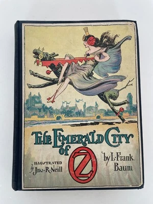 THE EMERALD CITY OF OZ, L. FRANK BAUM, NO DJ, NO COLOR PLATES REILLY & LEE VG+ — 第 1/4 张图片