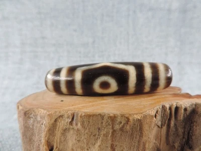 Старинный тибетский 3 глаза старый агат Дзи бусина амулет для подвески браслет Gzi B - Изображение 1 из 4