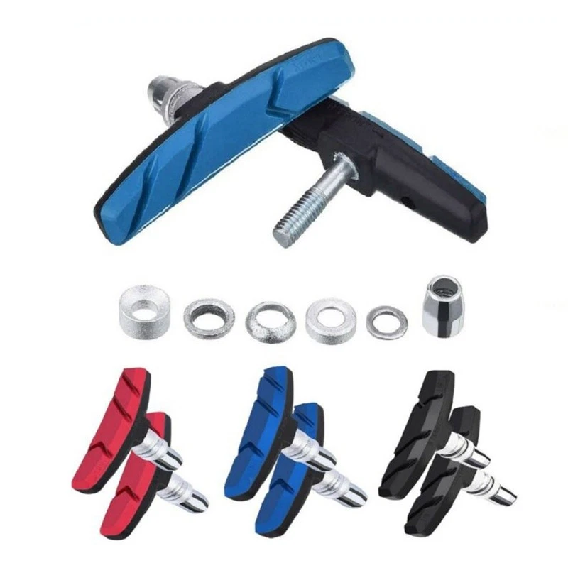 2 x V Brake Pads Hex Nuts Bike Hybrid Bicycle and Spacers for MTB 70mm Set with - Image 1 of 4