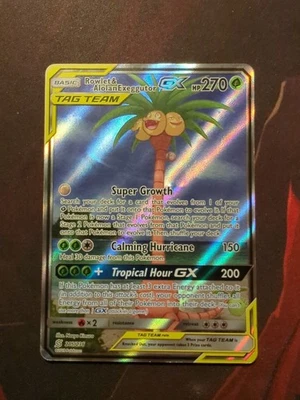 Rowlet & Alolan Exeggutor GX (Alternate Full Art) 215/236  - Image 1 of 4
