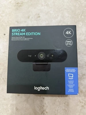 Logitech BRIO 4K Stream Edition Webcam 4K HDR 1080p 60 fps SEALED Broadcast - Image 1 of 4