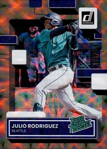 2022 DONRUSSRATED PROSPECT GOLD LASER #RP-1 JULIO RODRIGUEZ RC 676/999 - Bild 1 von 1