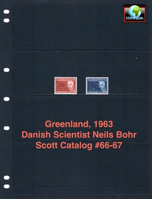 Valor Scott de $3,15 - 1963 Groenlandia Neils Bohr Físico Ciencia CV MNH NH UMM Foto 1 de 4