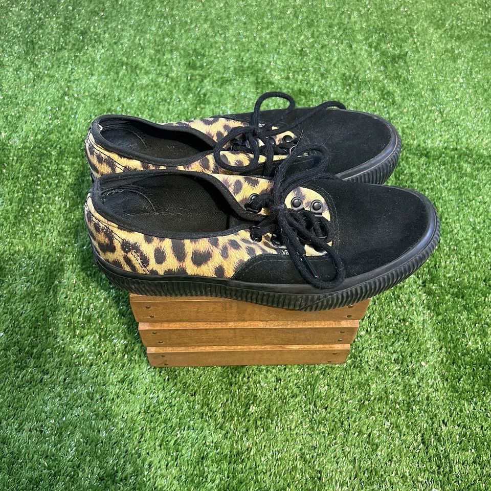 Vans Auténticos Zapatos de Skate Plataforma Creeper Para Mujer 9 Usados Negro Leopardo Foto 1 de 4