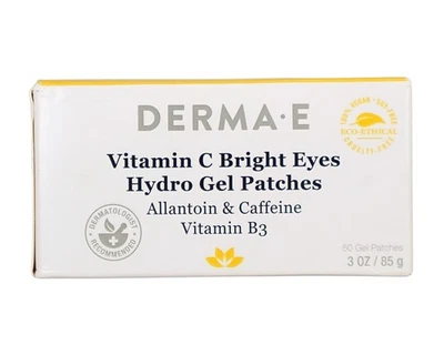 Parches de hidrogel DERMA E vitamina C ojos brillantes - 3 oz (60 quilates) Foto 1 de 3
