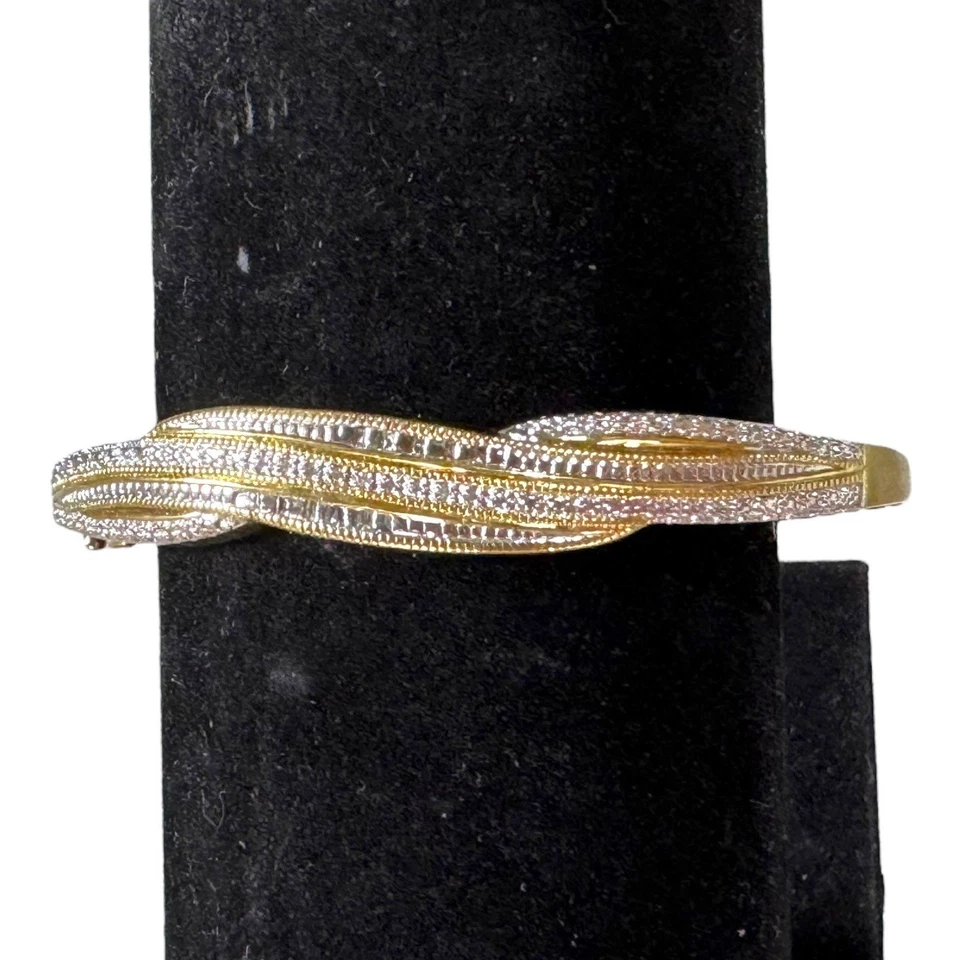 Brazalete Brazalete Diamante Forever Como Nuevo San Valentín Danbury Chapado en Oro 14k I Love Y Foto 1 de 4
