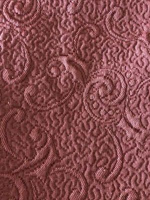 Остатки винтажной розово-розовой хлопчатобумажной ткани матлассе 1 1/8 ярда 52x44 читайте - Изображение 1 из 4