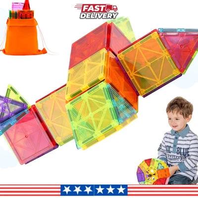 121PCS Magnetic Building Blocks Set Kids Montessori Puzzle Toys Gift - Image 1 of 4