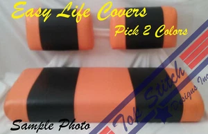 NEW Vinyl CLUB CAR DS Golf Cart Custom Front Seat Covers Set Staple On DIY - Picture 1 of 6