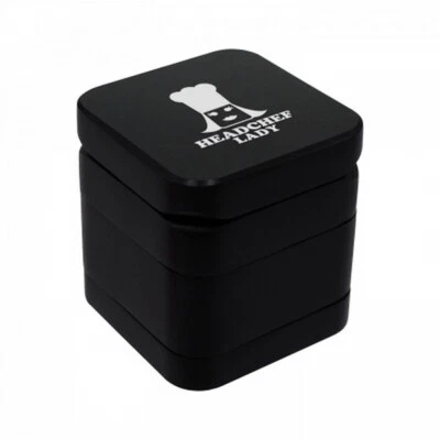 Headchef Lady 4 Part Cube Metal Herb Kitchen Spice Grinder Shredder head chef