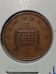 Great Britain One 1 New Penny 1973 Coin Pence Cent UK GB QueenElizabeth II F/303 - Picture 1 of 2