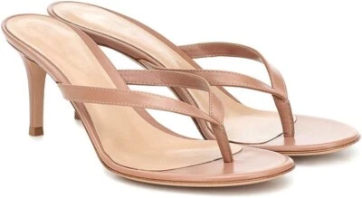 Sandalias de tacón alto para mujer TaiLingJia chanclas, nude, talla 6M Foto 1 de 4