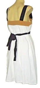 SPICYSUGAR WhiteShortBeltedFlared100%CottonPocketedSizeS*EUC - Picture 1 of 4