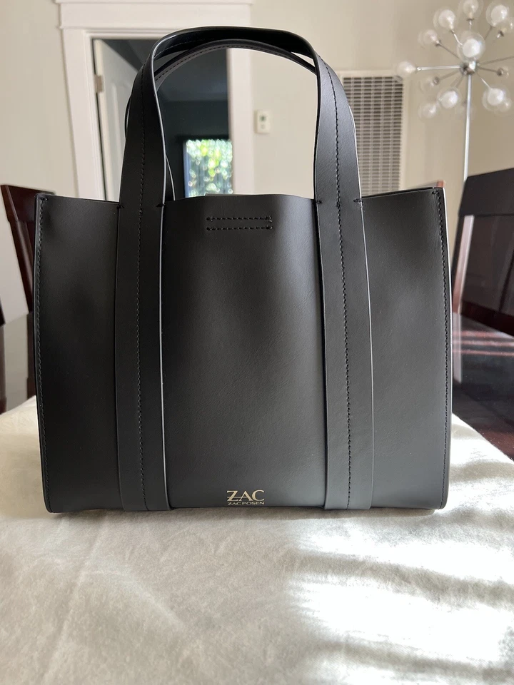Bolso de mano de cuero negro ZAC by Zac Posen Foto 1 de 4