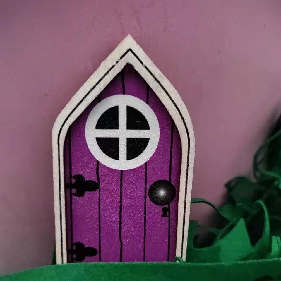 1X Hada Mini Puerta de Madera Elfo Pintada a Mano para Árbol Escultura Estatuas Decoración de Patio Foto 1 de 4