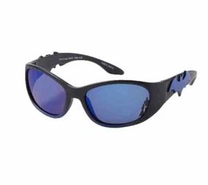 Batman Black Frame Blue Lense Wrap Around Boy's Sunglasses 100% UV Protection - Picture 1 of 2