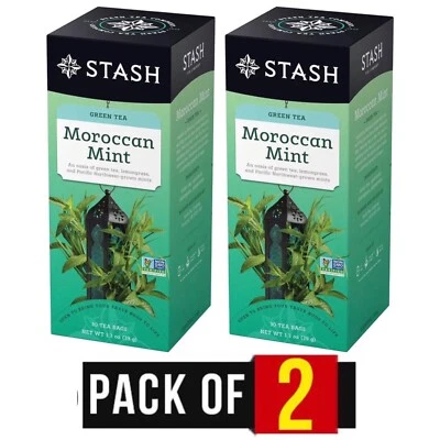 MENTA MARROQUÍ TÉ VERDE ALIJO 2 CAJAS 60 bolsas de té menta hierba de limón menta Foto 1 de 4