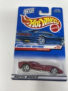 Hot Wheels 2000 First Editions Thomassima 3 Red 070 PR5 W/ Tampo - Picture 1 of 8