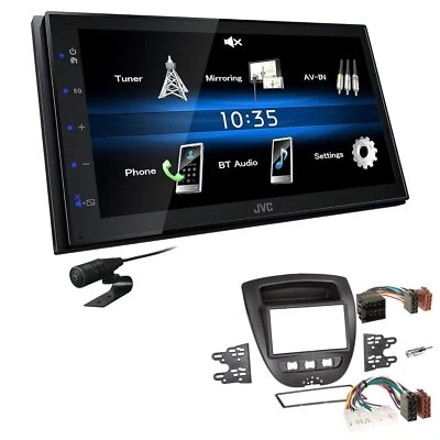 JVC Autoradio Touchscreen Bluetooth USB für Citroen C1 2005-2014 schwarz - Bild 1 von 4