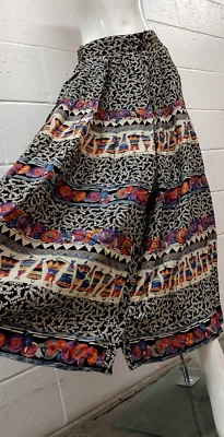 Falda Larga Vintage Rayón Años 90 Londres Tokio Nueva York Larga Fluida INDIA Cintura 28 Foto 1 de 4