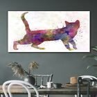 Leinwand Bild Wandbild Canvas 120x60 Gemlde Abstrakte Kunst Tier Katze