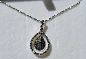 .25 CT Champagne Color Diamond Pendant -  Tear Drop Cut Out - Picture 1 of 10