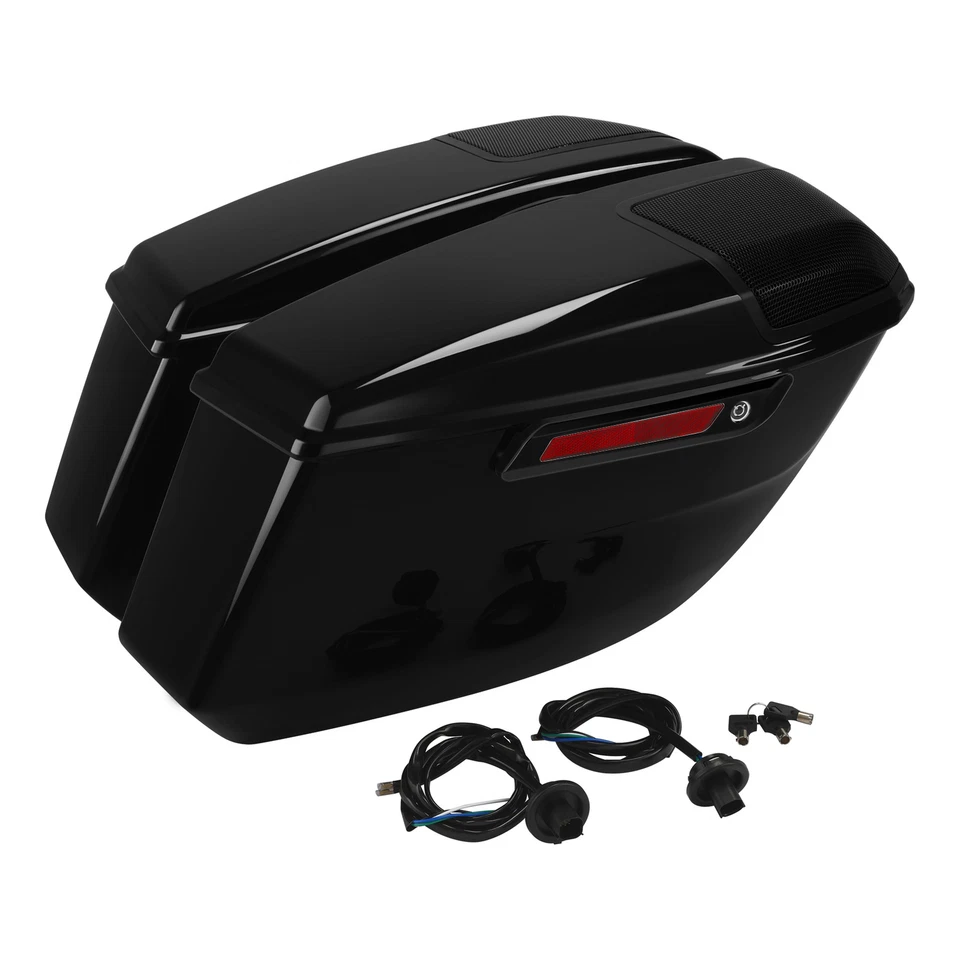 Vivid Black Saddlebags Fit For Harley Touring CVO Road Street Glide 2023-2025 - Image 1 of 4