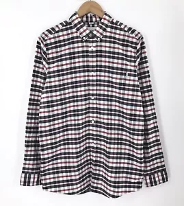 Carhartt WIP Calaway Long Sleeve Shirt Size Large White Navy Red Check Button Up - Picture 1 of 7