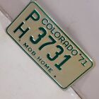 1971 Colorado Mobile Home Expired License Plate PH-3731 Man cave BAR