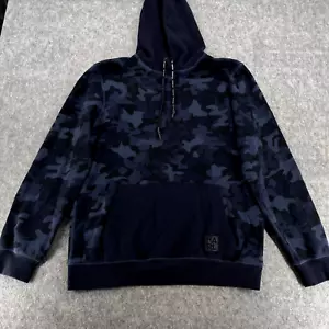 Karl Lagerfeld Herren Hoodie Pullover Blau Navy Camo Print Größe M - Bild 1 von 12