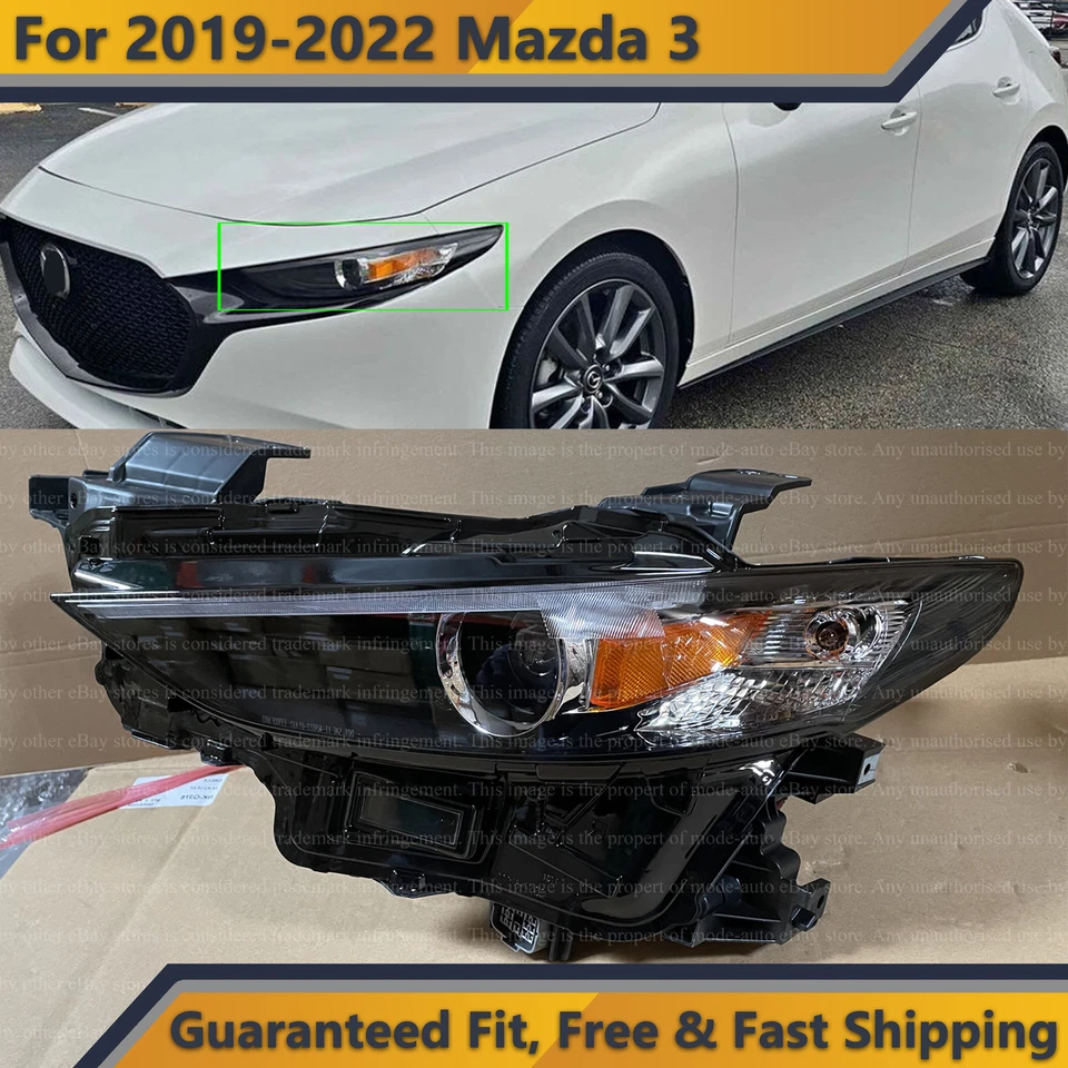 Front LED Headlight Assembly W/o Adaptive Left Driver Side for 2019 2022 Mazda 3 - Image 1 of 4