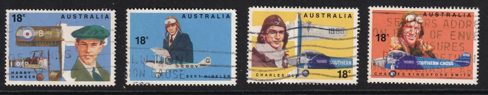 Australia 1978 Famous Australian Aviators Complete Set - Fine Used - Image 1 of 1