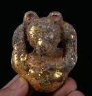 6.5CM Old Dynasty Bronze Gilt Fengshui 12 Zodiac Tiger Animal Amulet Pendant