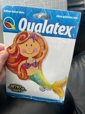 Qualatex 38” Mermaid Shaped Mylar Foil Balloon Party Decorations New!!! - Image 1 of 2