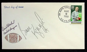 NFL FOOTBALL PLAYER BRUCE KOZERSKI ORIGINAL AUTOGRAPH ON FOOTBALL FDC 1988 - Imagen 1 de 1