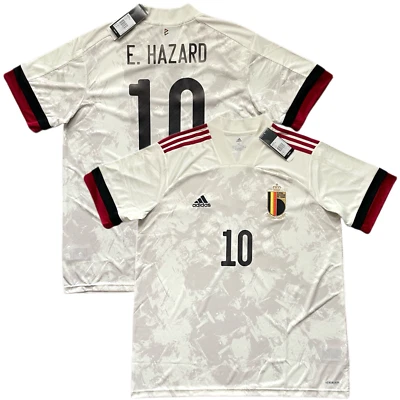2020/21 比利时客场球衣 #10 E. Hazard XL 阿迪达斯足球欧洲套装全新 — 第 1/4 张图片