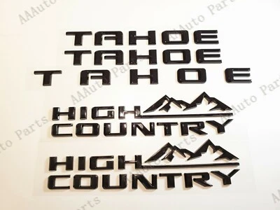 5 piezas nuevo Chevrolet 2021+ puerta trasera negro brillante guardabarros Tahoe emblema alto país  Foto 1 de 4