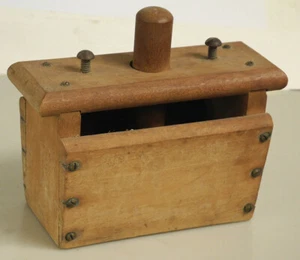 Butter Mold Press Antique Wood Wooden Primative - Picture 1 of 1