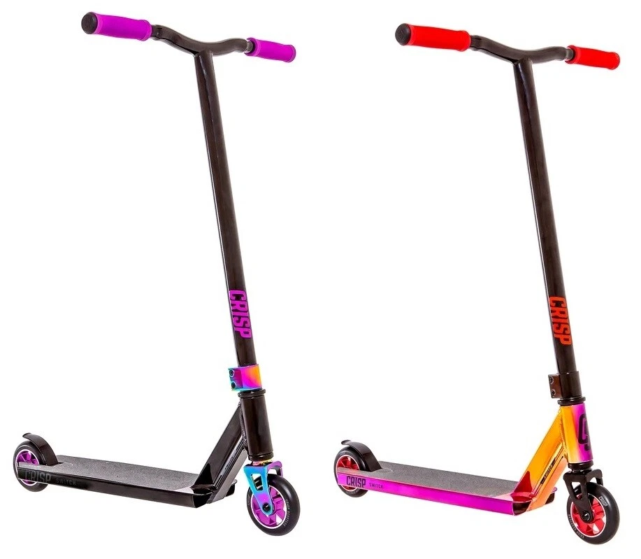 Crisp Switch Complete Pro Kick Scooter - COLORES NEGRO/PÚRPURA Y CROMO/ROJO Foto 1 de 1