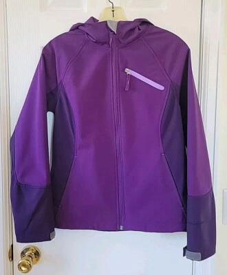Free Tech Ladies Jacket Size S 4-6 Purple Hooded Windbreaker Full Zip  Raglan - Изображение 1 из 4