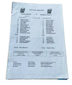 WYCOMBE WANDERERS V OLDHAM ATHLETIC - LEAGUE TWO - TEAM SHEET - 13/4/2002 - Picture 1 of 1
