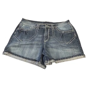 Earl Jeans Denim Cuffed Shorts Gr. 18 W Stretch bestickt Jeansshorts - Bild 1 von 12