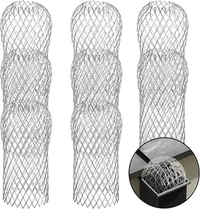 8 Pack Gutter Downspout Guards 3.5 Inch Aluminum Leaf Filter Strainer for Gutter - Picture 1 of 7